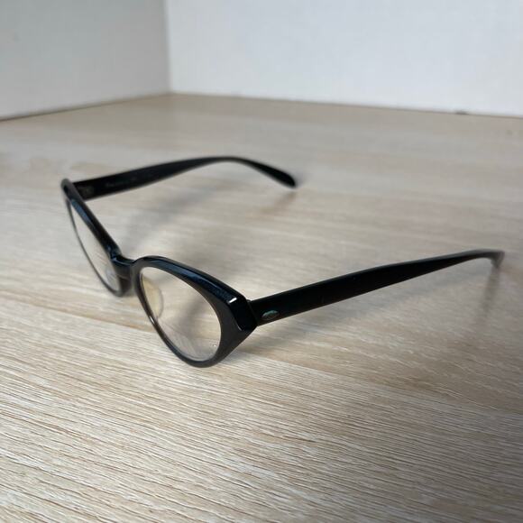 Bausch & Lomb 5 1/2 Eyeglasses Frame Women's Black Full Rim Cat Eye B&L 46-18 - Picture 3 of 11